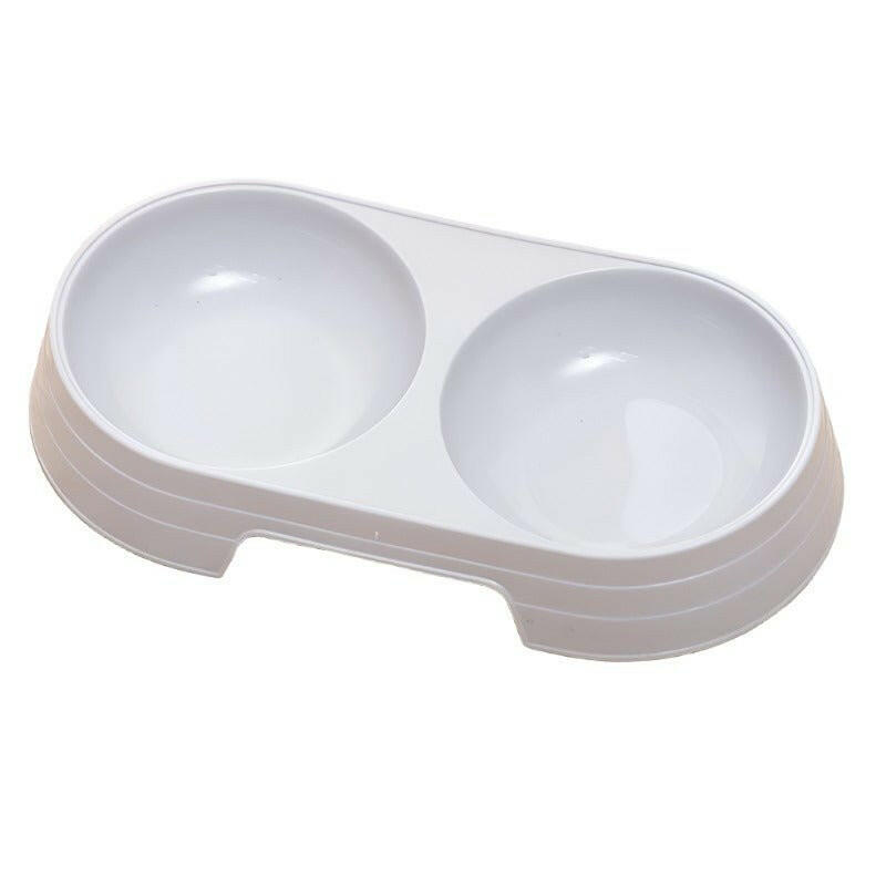 Macarone Double Pet Bowl Plastic . - linilee