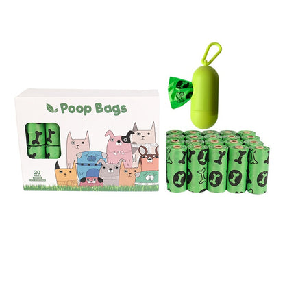 Orange and green pet garbage bags for dogs to pick up feces and defecate - linilee