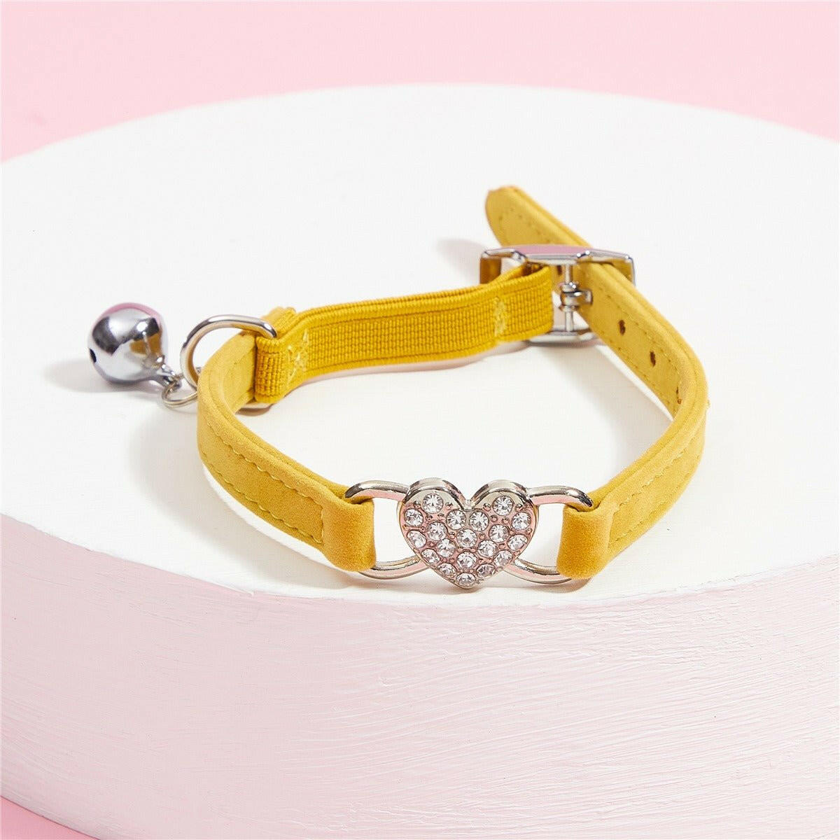 Cat Love Flocking Color Diamond Cat Collar. - linilee