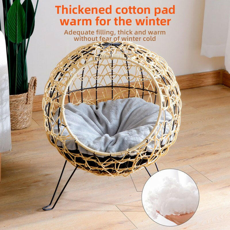 Rattan Warm Semi Closed Rattan Woven All Season. - linilee