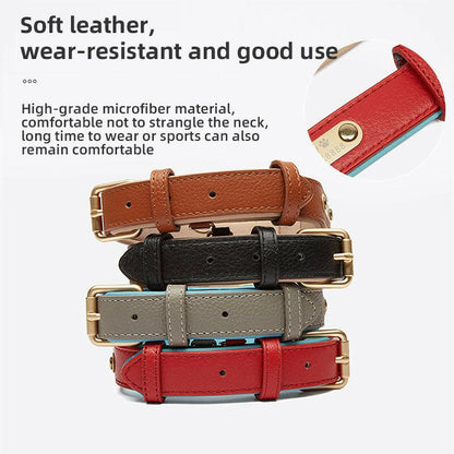 Luxury Leather Dog Collar. - linilee