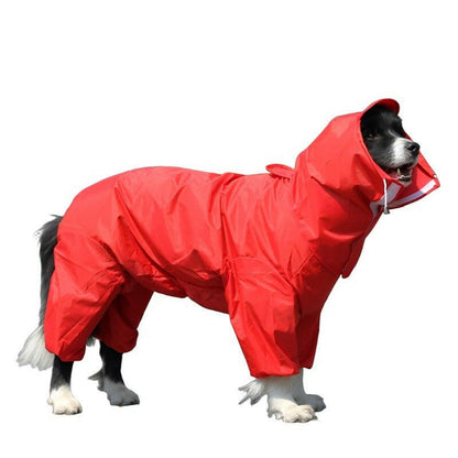 Large Dog Clothes Waterproof Rain Jumpsuit. - linilee