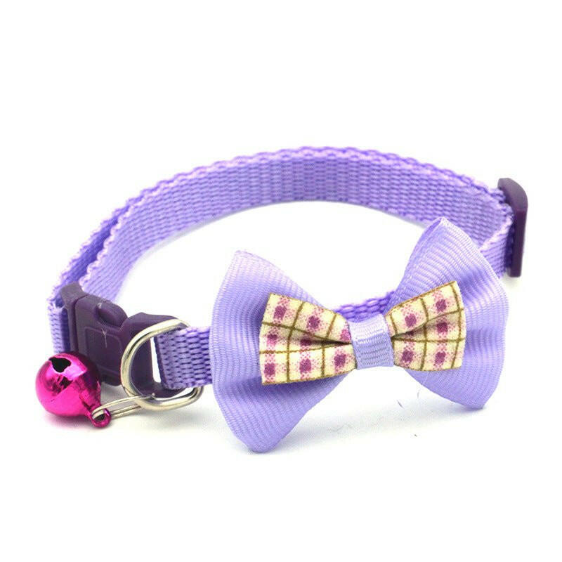 New Pet Lattice Bow Collar For Cats Cat collar - linilee