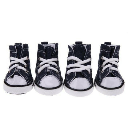 4pcs Denim Pet Dog Shoes Anti-slip. - linilee