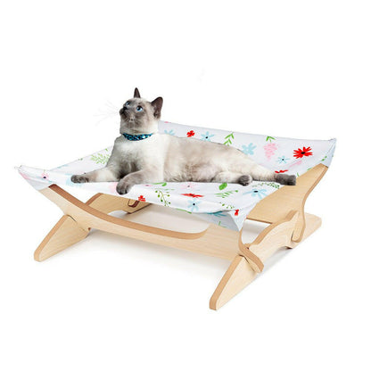 Pet Bed Wooden Cat Hammock. - linilee