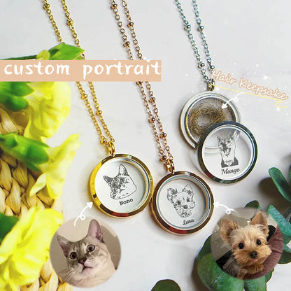 Come to print pet cat and dog name, photo, souvenir pendant - linilee