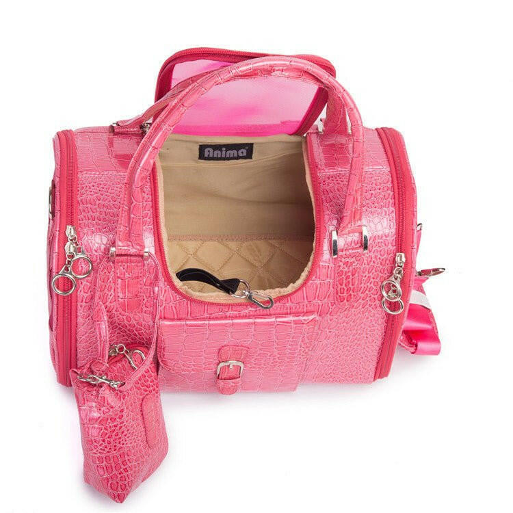 Brand Crocodile PU Leather Dog Carrier Bag. - linilee