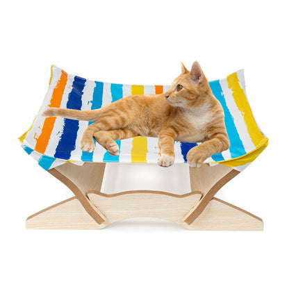 Pet Bed Wooden Cat Hammock. - linilee