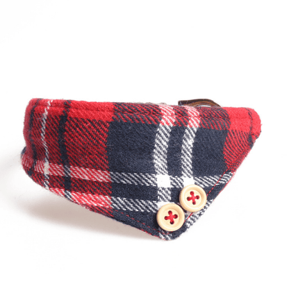 Bow collar dog triangle scarf. - linilee