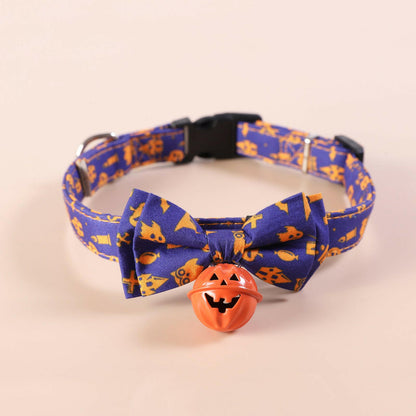 Collars Festive Collars Leash Pumpkin Bells Cat collar - linilee