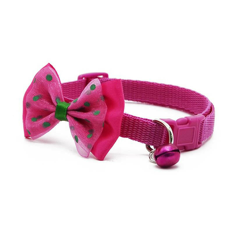 Collars With Bowknot Bells Charm Necklace Cat collar - linilee