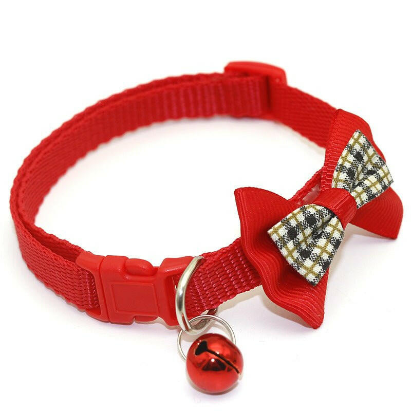 New Pet Lattice Bow Collar For Cats Cat collar - linilee