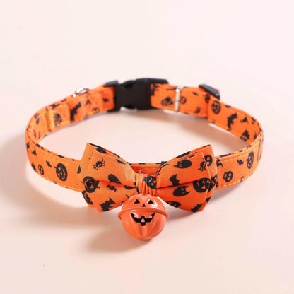 Collars Festive Collars Leash Pumpkin Bells Cat collar - linilee