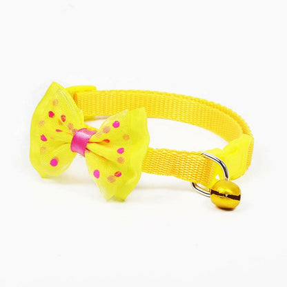 Collars With Bowknot Bells Charm Necklace Cat collar - linilee