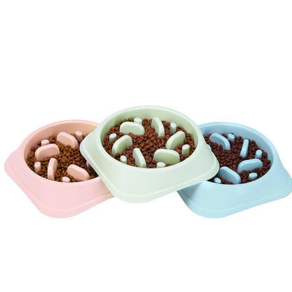 Dog Bowl Pet Slow Food Bowl Anti-Overturning. - linilee