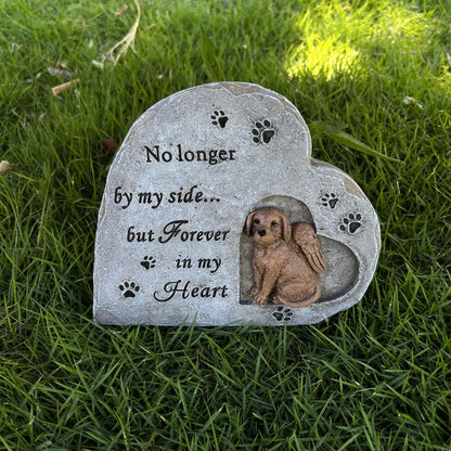 Heart shaped Pet Dog Monument Outdoor Resin - linilee