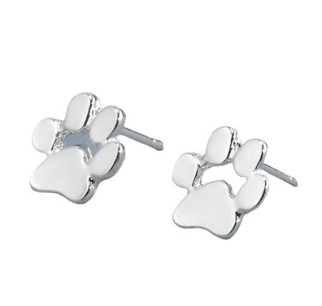 Cute Cat Dog Pow Stud Earrings - linilee