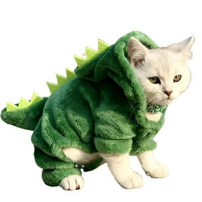 Pet Cat Clothes Funny Dinosaur. - linilee