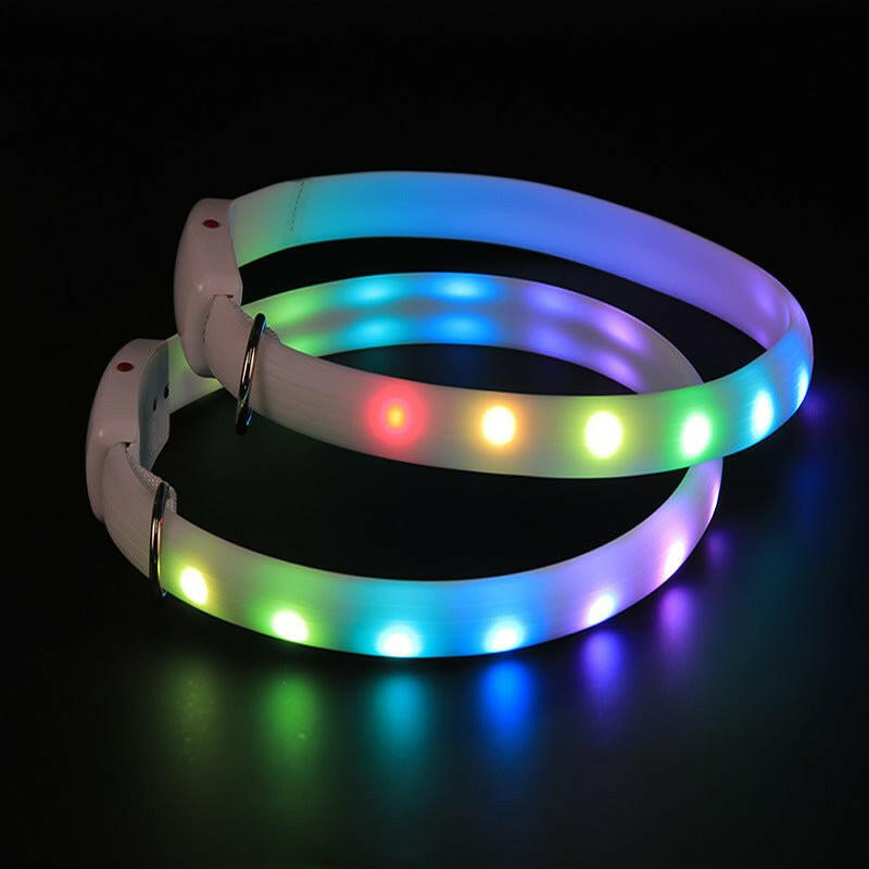 Dog Collar Led Glow Collar Multi-Color. - linilee