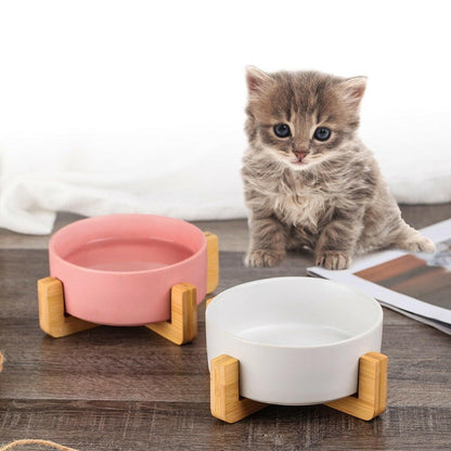 Pet Cat Bowl, Ceramic Bowl, Drinking Water, - linilee