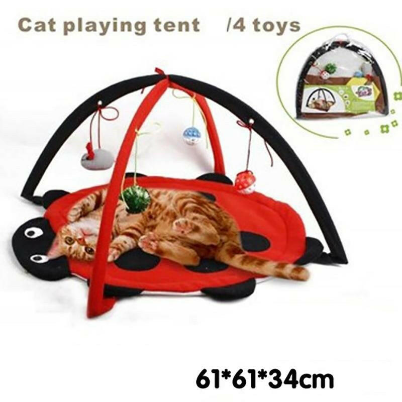 Pet Cat Bed Cat Play Tent Toys Mobile Activity Playing Bed - linilee