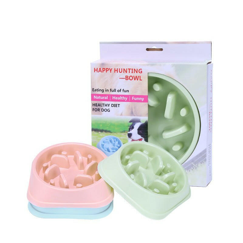 Dog Bowl Pet Slow Food Bowl Anti-Overturning. - linilee