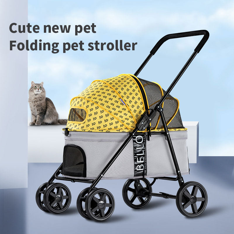 Pet Stroller Dog Stroller Pet Car - linilee