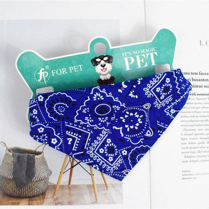 Collar Printed Triangular Muzzle Towel dog collar. - linilee