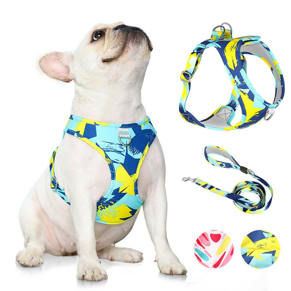 Printed Pet Chest Strap. Dog Leash - linilee