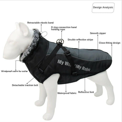 Dog Clothes Waterproof. Dogs Vest Harness - linilee