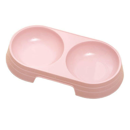 Macarone Double Pet Bowl Plastic . - linilee