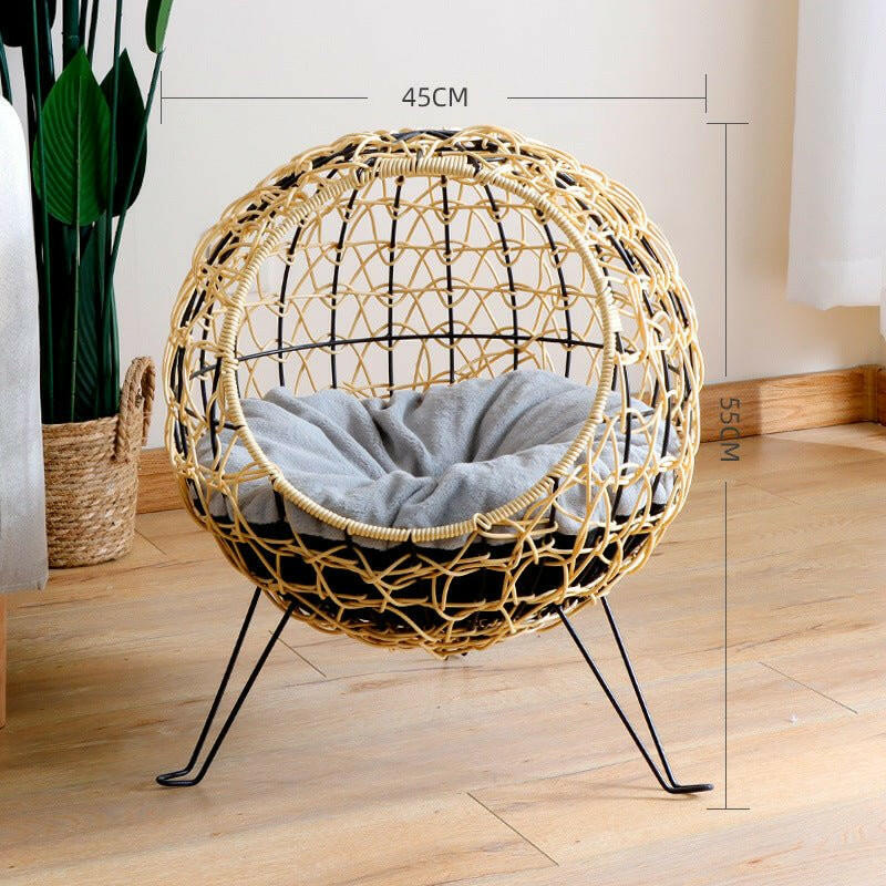 Rattan Warm Semi Closed Rattan Woven All Season. - linilee