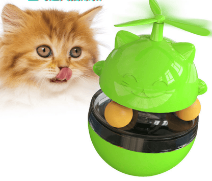 Cat Windmill Slow Feeder Ball Cat Food Dispenser. - linilee