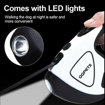 Pet Dog Automatic Retractable Fiber Leash Night Safety LED. - linilee