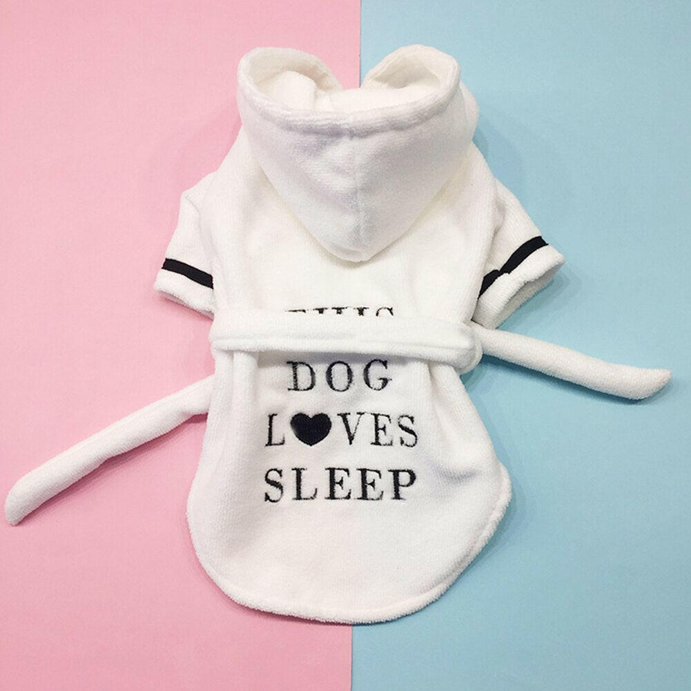 Pet Bathrobe Clothes Coral Dog Sweater Dog Clothes - linilee