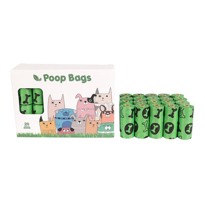 Orange and green pet garbage bags for dogs to pick up feces and defecate - linilee