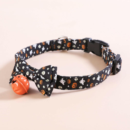 Collars Festive Collars Leash Pumpkin Bells Cat collar - linilee