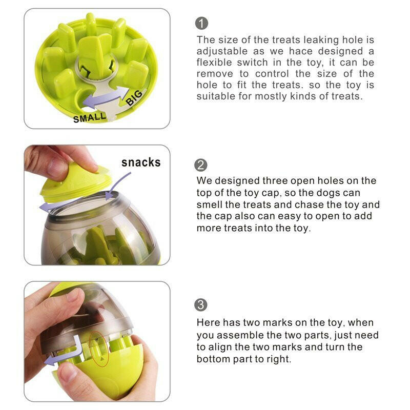 Ball Interactive Food Dispensing Dog Toy. - linilee