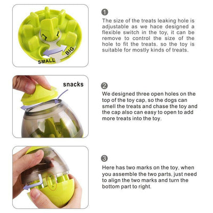 Ball Interactive Food Dispensing Dog Toy. - linilee