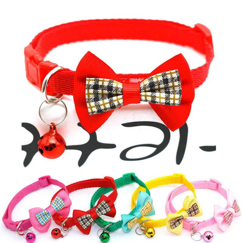 New Pet Lattice Bow Collar For Cats Cat collar - linilee