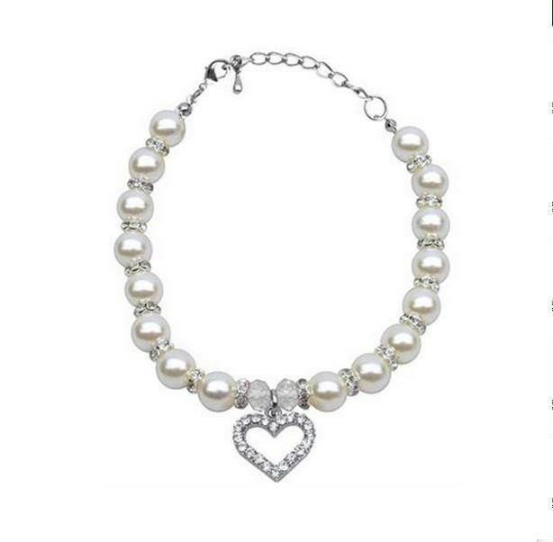 Cat Pearl Necklace cat collar - linilee