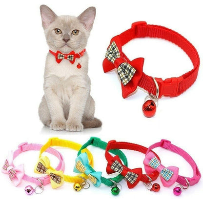 New Pet Lattice Bow Collar For Cats Cat collar - linilee