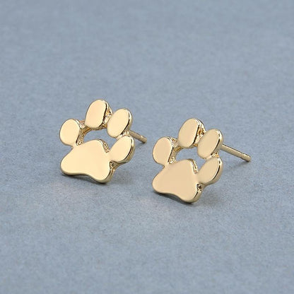 Cute Cat Dog Pow Stud Earrings - linilee