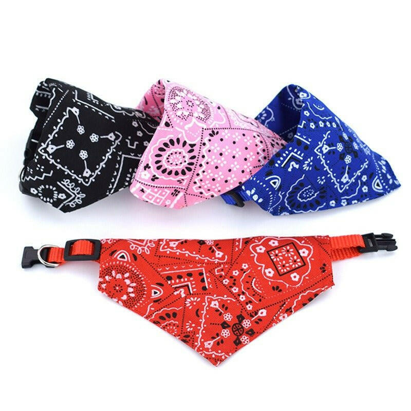 Collar Printed Triangular Muzzle Towel dog collar. - linilee