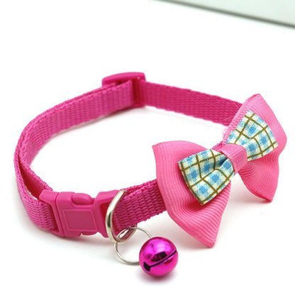 New Pet Lattice Bow Collar For Cats Cat collar - linilee