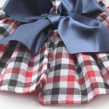 Fashion Plaid Dog Dresses Princess Dress Dog Clothes - linilee