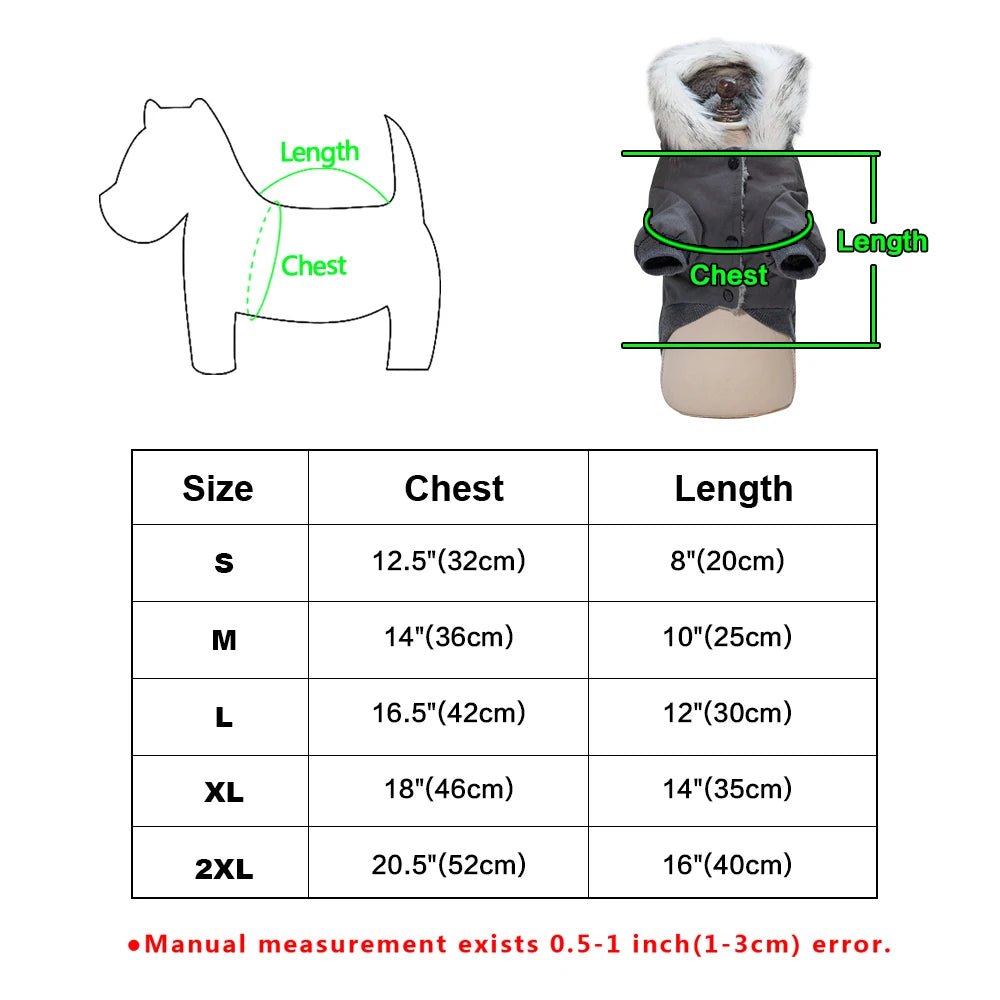 Winter Dog Clothes for Small Dogs Warm Dog Coat Jacket. - linilee