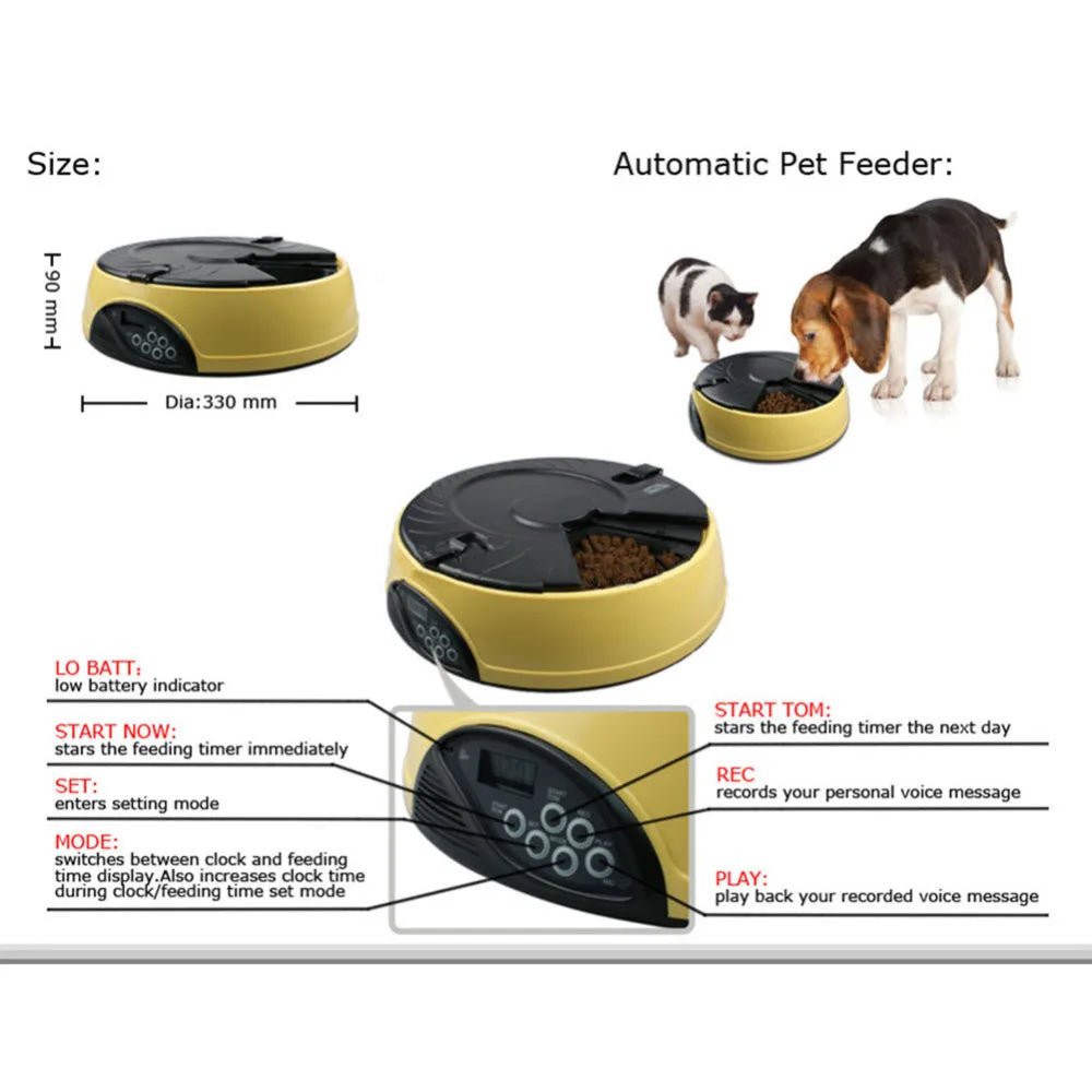 6 Meal Pet automatic feeding machine. - linilee