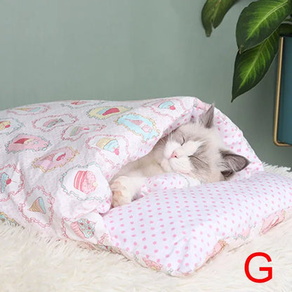 Cat Sleeping Bag Removable. Cat Bed - linilee