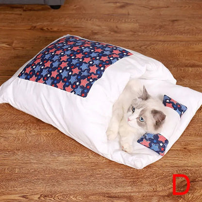 Cat Sleeping Bag Removable. Cat Bed - linilee